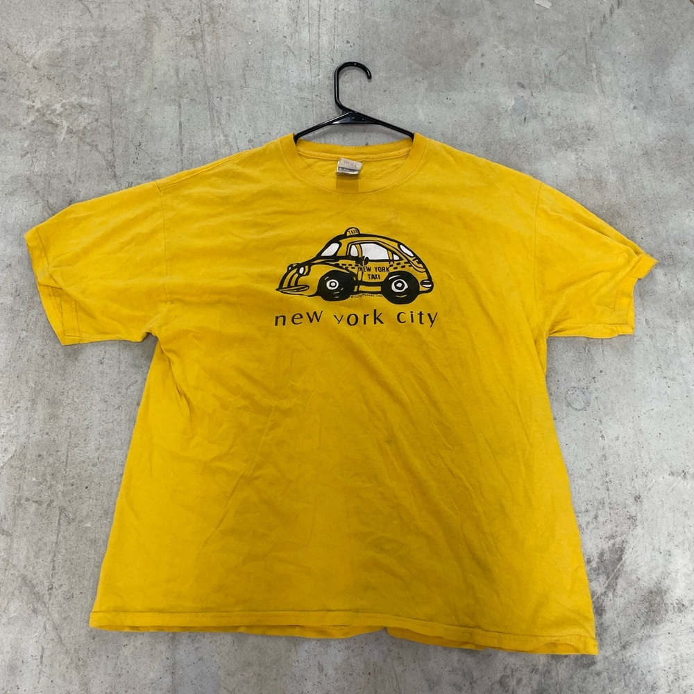 Vintage Fruit of the Loom Yellow Graphic T-Shirt